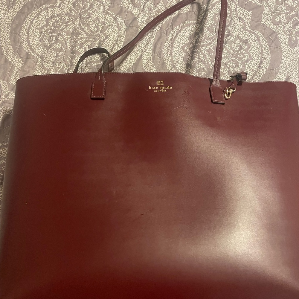 Kate Spade tote burgundy